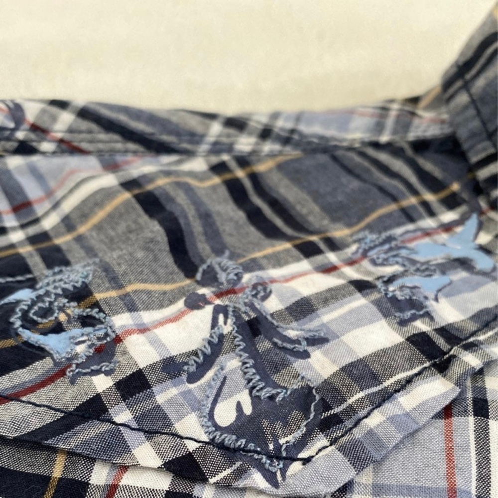 Guess Plaid Snap button up shirt size Small - Picture 3 of 7